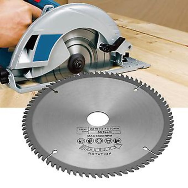 210mm 80-hampainen pyörösahanterä, reiän halkaisija 30mm, sisältää 3 O-rengasta