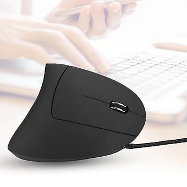6D Ergonomisk 800‑1200‑2000‑3200 DPI Justerbar Optisk Vertikal Gamingmus med LED