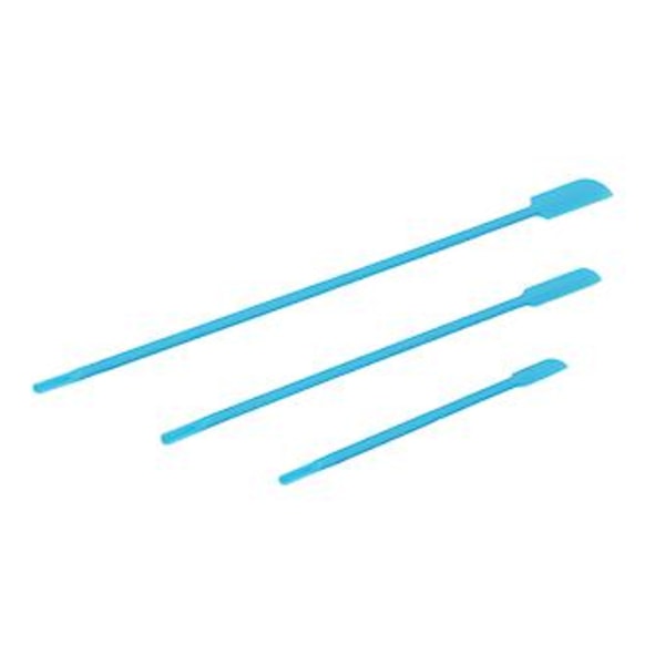 3 stk. Silikone Spatel Dobbeltsidet Bue Design Lugtfri Nem Rengøring Silikone Skraber Makeup Spatel Værktøj Blå