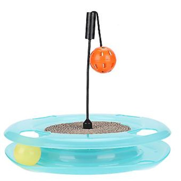 Rolig Klösbräda för Katt Crazy Ball Disk Nöjesplatta Kattkarusell Interaktiv Leksak