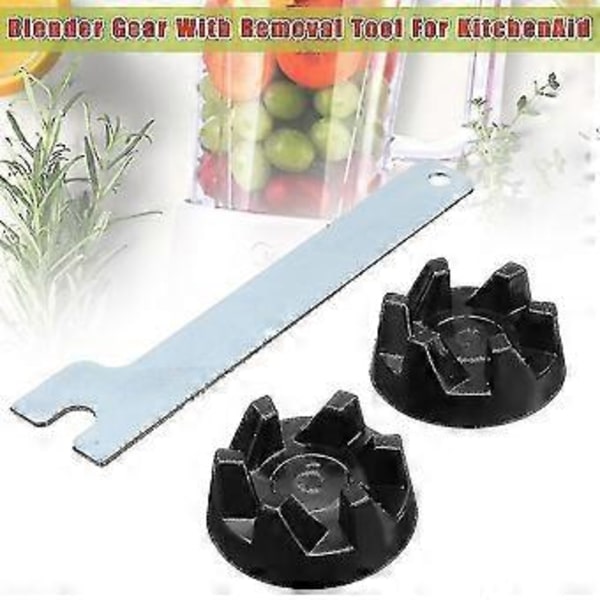 2 stk. Blender Gummi Koblingsgear Med Fjernelsesværktøj Til Kitchenaid 9704230