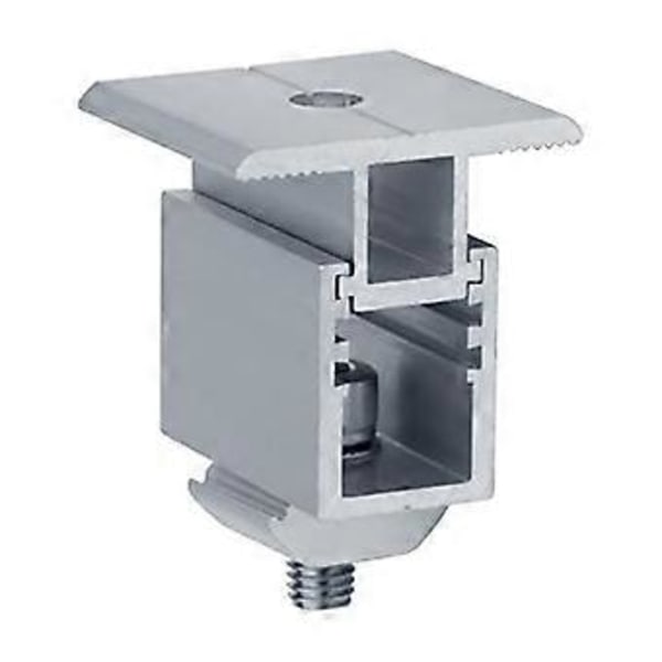 12-pack Solpanel Monteringsklämma, PV Panel Fäste Takmonteringsklämma för att Fästa 30mm-50mm Tjocka Solpaneler på Skenor