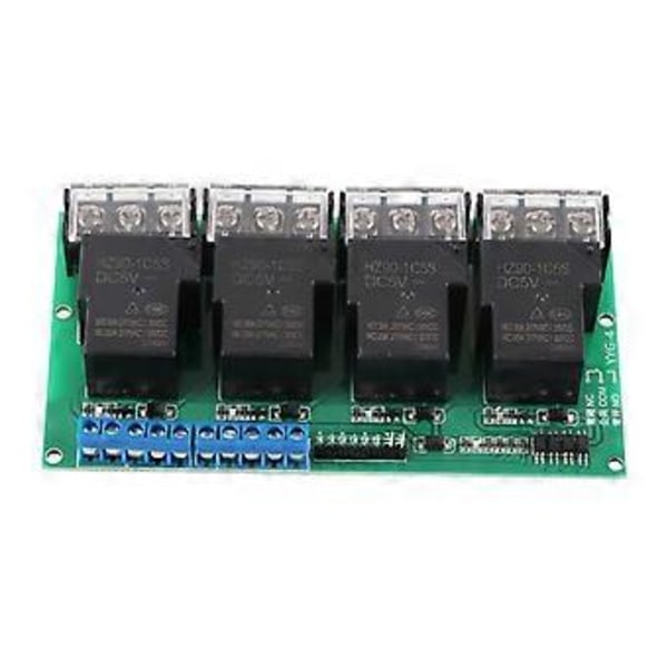 Hög Effekt Fyrvägs Relämodul Kontrollpanel Optokopplare Isolering 30A YYG-4 DC5V