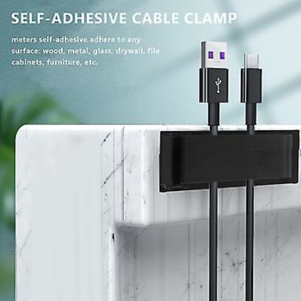 30 st Kabelklämmor Kabel S, Skrivbordskabel H - Kabelhållare