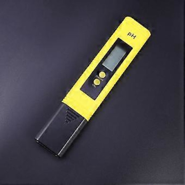 Bärbar pH-mätare Penna Akvarier Vattenkvalitetsdetektor LCD Digital Display pH-mätare Vattenkvalitetsmonitor för Dricksvatten (gul)