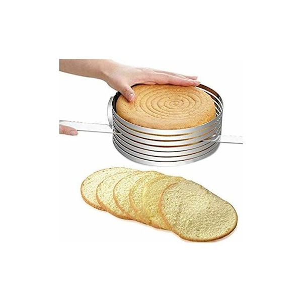 Säädettävä kerrosmuotti Ruostumaton teräs Mousse Kakkuleikkuri Sarja, Terveellinen ja Käytännöllinen-Fei Yu