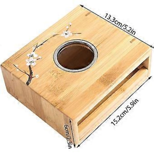 1 stk. Bambus Tekande Varmebase - Højtemperaturbestandig Tekandevarmer | Holdbar Termostat Vin Temperatur Base i Japansk Stil (d-4-)