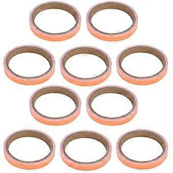 10 stk Selvklebende selvlysende tape Lyslagrende scene Sklisikker fluorescerende varseltape Oransje rød 1,5cmx3m