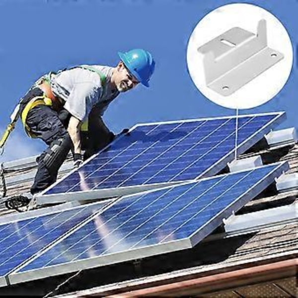 4 st Aluminiumlegering Z Form Fästen Solpanel Monteringsfästen Set