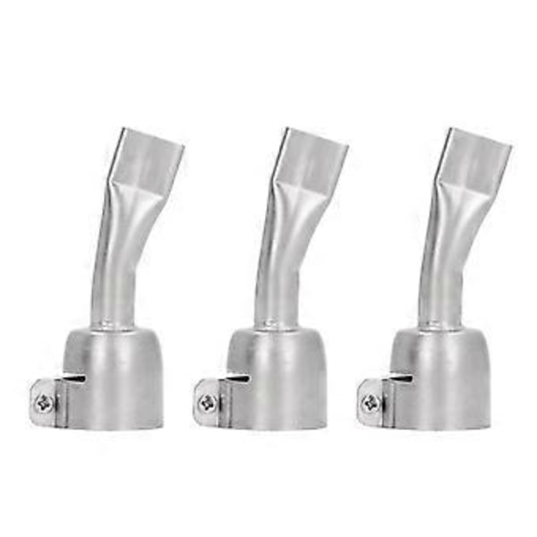 3 stk. Flad Svejsedyse 20 mm Bred Mund Rustfrit Stål PP PVC Svejse Tip til Varmluftpistol