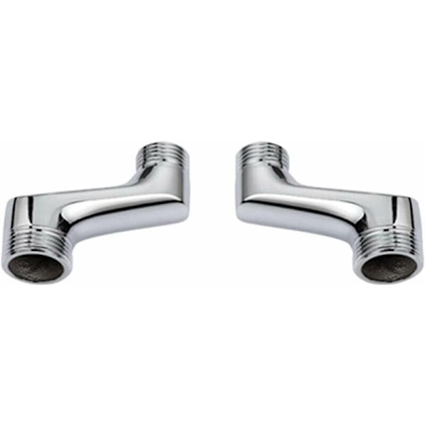 Sett med 2 diskelbow-dusjtilkoblinger, messing albue-reduksjonstilkobling, justerbar svingarm, diskelbow-veggtilkobling, eksentrisk tilkobling