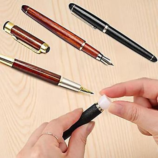 Kynäholkit, tarttumattomat kestävät kynäholkit, 7 mm valkoiset synteettiset holkit, 30 kpl kynän viimeistelysorvaus
