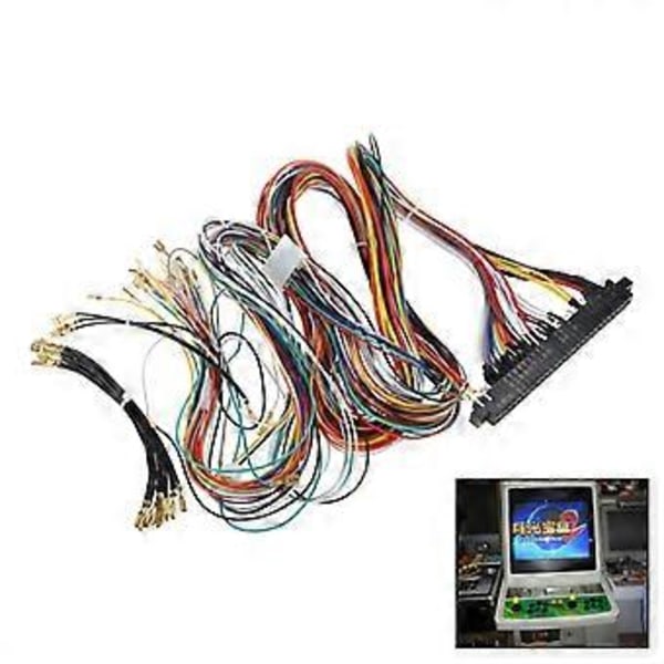 Arcade JAMMA 28 Pin Liitäntäkaappi Johdotusjohtosarja Piirilevykaapeli Arcade-pelikonsoleille Jamma 60 in 1 -kortti