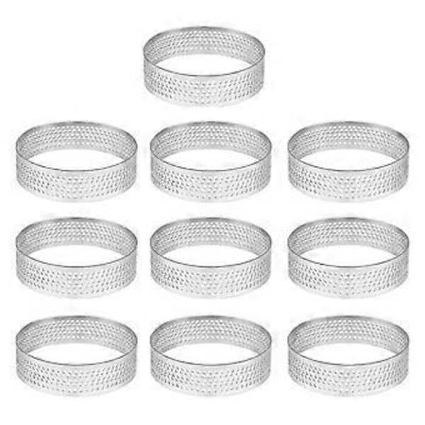 10kpl 4,5cm Pyöreä Ruostumaton Rei'itetty Saumaton Tortturengas Reiällä