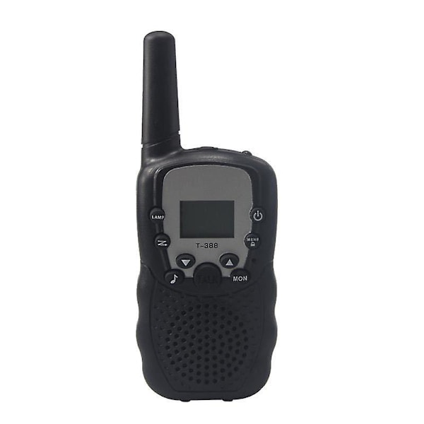 Børne Walkie Talkie 3 Km Udendørs Walkie Talkie Lcd Display Sort