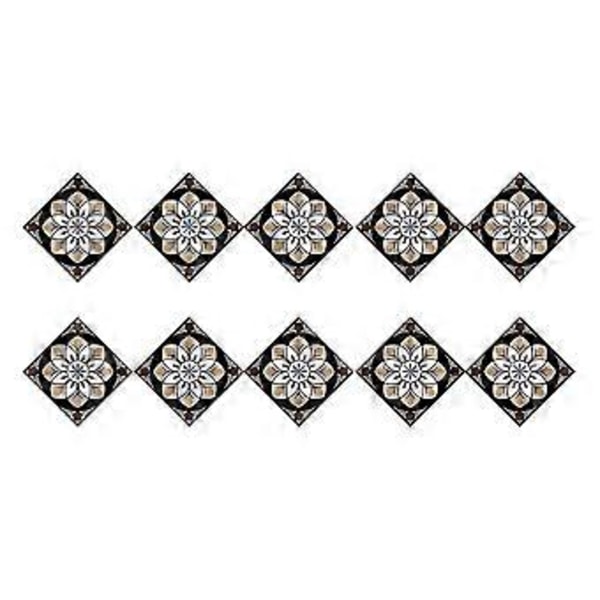 10 kappaletta itseliimautuvia vedenpitäviä ja kosteudenkestäviä PVC-lattia- ja seinätarroja 3D-tarrakoriste 12cmx12cm