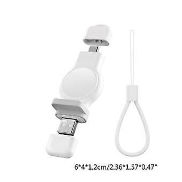 Strømadapter Trådløs Oplader Stand Dock Opladerkabel til Iwatch 2/3/4/5/6/7