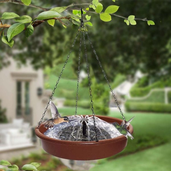 Pidestall Bird BathDestal for hengende solar fugl sprinkler med PumpBird feeder