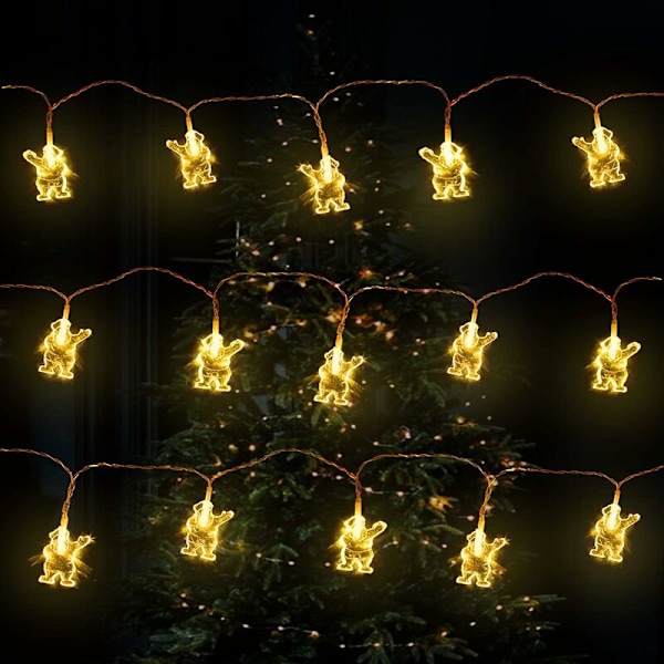 Santa Claus Fairy Lights 3M LED Lysstreng Lysgardin Romantisk Dekorasjon for Innendørs Utendørs Julefest Festlige Rekvisita, Bryllup, Fødsel