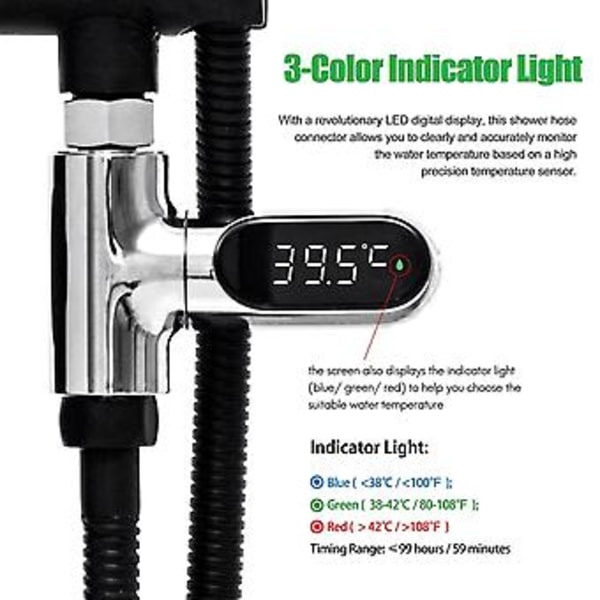 LED Display Hem Er Flow -nerating Elektrisk Temperaturmätare
