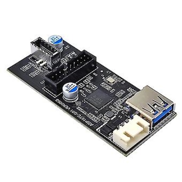 Usb3.2 N1 19pin - 19pin+type-e(a-key) -sovitin laajennus Sata15pin - 4pin -kaapelilla
