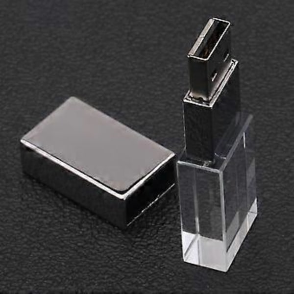 Läpinäkyvä LED Metallinen USB-muistitikku 32gb USB-muistitikku 16gb