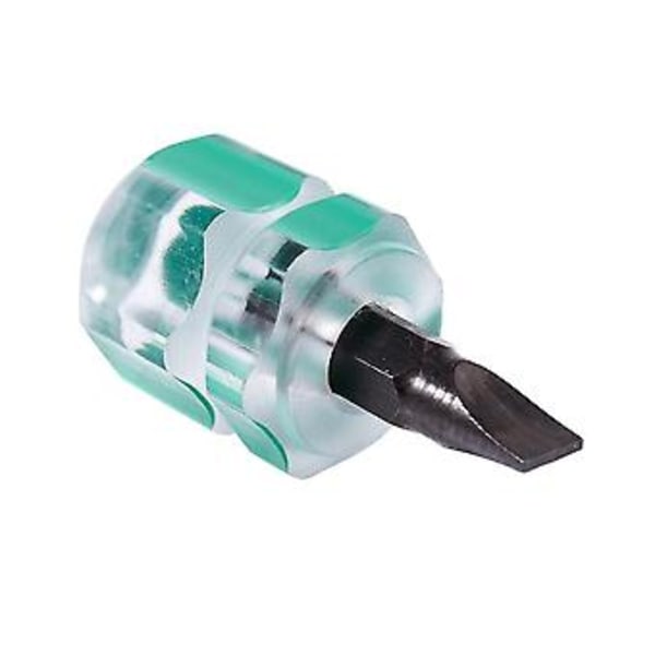 2 st Platt Skruvmejsel Mini Skruvmejsel Kort Liten Delad Reparationsverktyg Kit Set Grön+röd