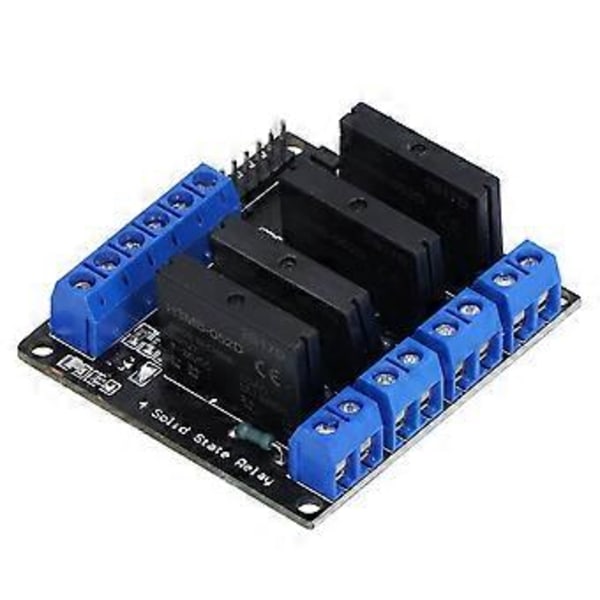 Solid State Relæ Modul 4 Kanaler Høj Niveautrigger SSR DC Kontrol AC med Sikring 324V HYM283