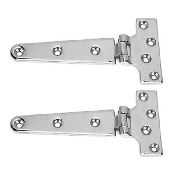 2 stk. T-formet dørhængsel 316 rustfrit stål kraftig universal marinebåds hardware 6x3in