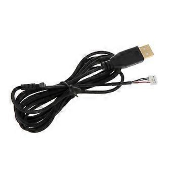 Guldpläterad Nylon USB Mus Kabel Ersättningssladd för Naga 2014 Mus