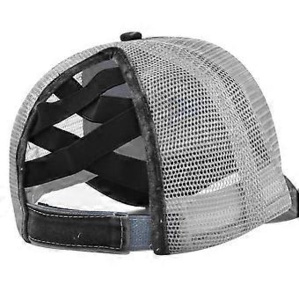 Broderte baseballcaps tredimensjonale broderte caps kryss hestehale hatt skygge elastisk hestehale baseballcap