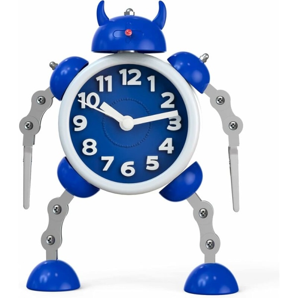 Barnklocka, Robot, Analog Klocka för Barn, Tyst Klocka för Pojkar och Flickor, Present till