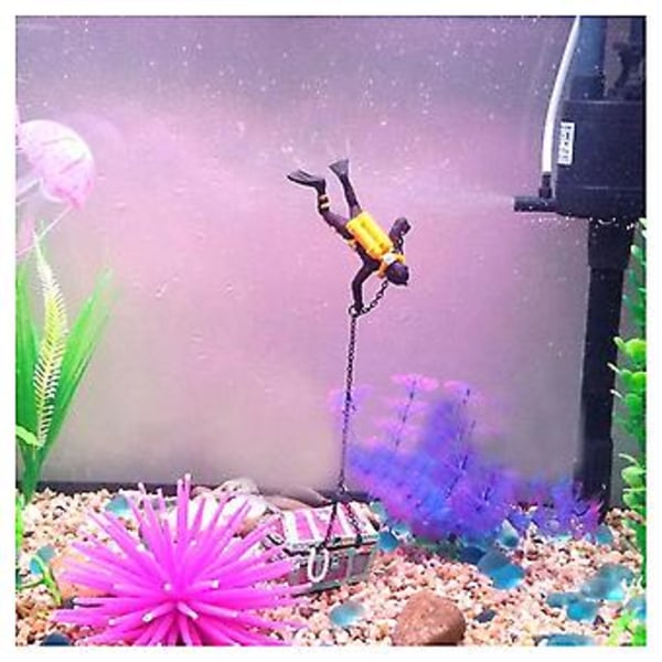 Skattejæger Dykker Dekoration Til Akvarium Fisketank Orange