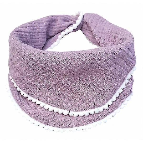 Nyfödda babyhaklappar bomullstofs salivmatning handduk dubbelskiktad triangelscarf