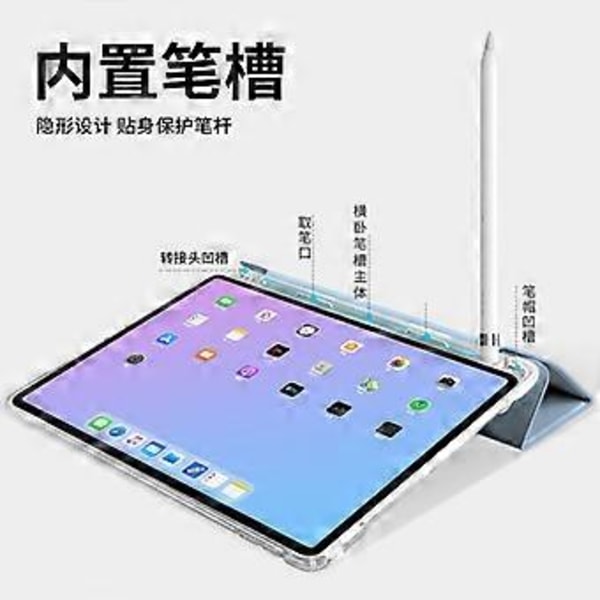 Sopii värien yhteensovittamiseen kuori ipad air45 suojakotelo 10.2 tuumaa kynäpaikalla, täysin peittävä pro11 kolmiosainen magneettikiinnitys mini6 musta ipada