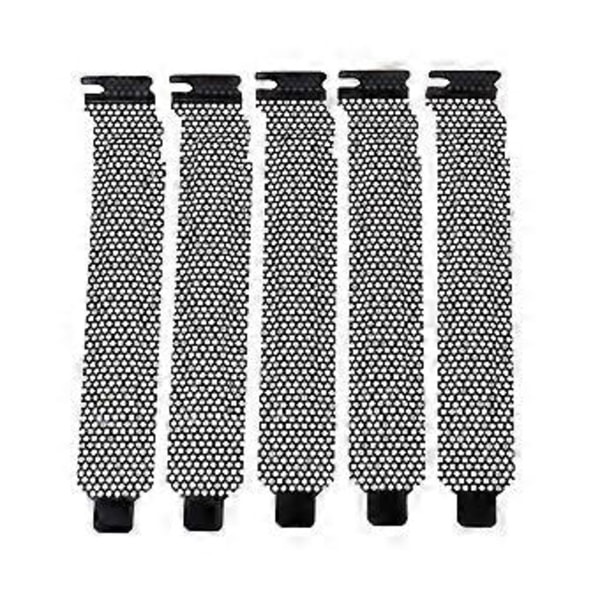 120x20mm Hårt Stål Svart Mesh PCI Chassi Slottskydd Fäste Fläkt Damfilter