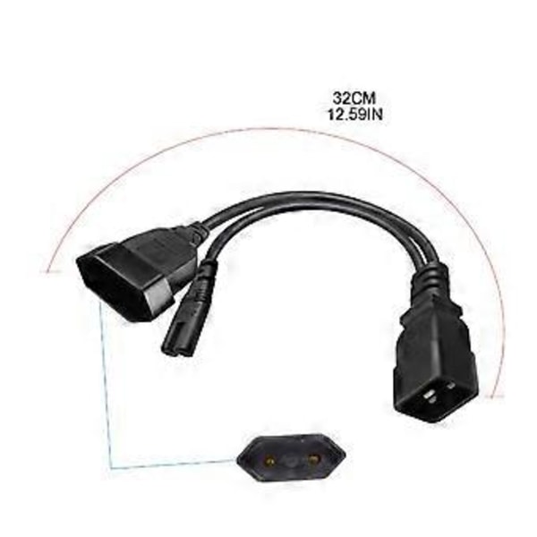 C20 Hane till EU4.0mm C7 Hona Kombi Strömomvandlare Adapter Kabel Sladd