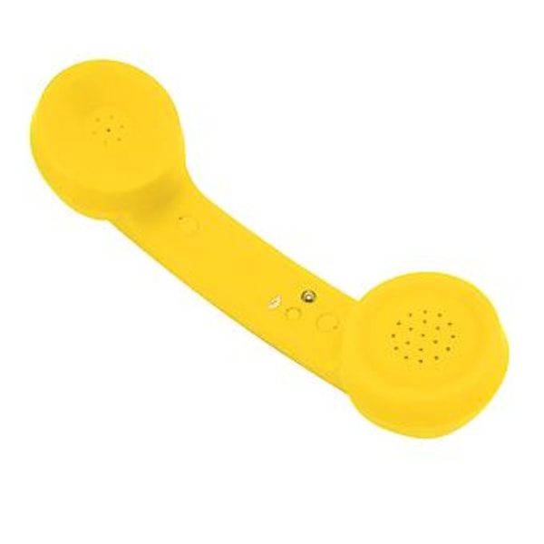 Bluetooth-puhelinkäsipuhelin, retro, säteilysuojattu, ladattava, langaton matkapuhelimen käsipuhelinvastaanotin, keltainen