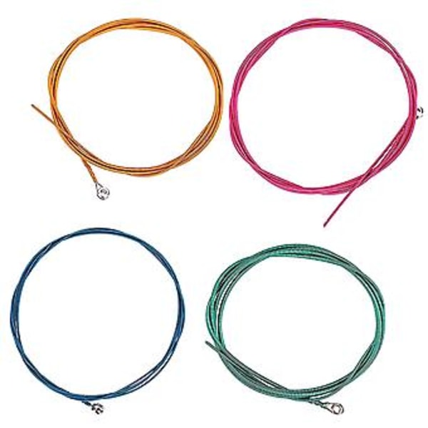 1,16 mm, 1,44 mm, 2,0 mm, 2,54 mm (0,046-0,100) 4-strengs farverige elbas strenge instrument