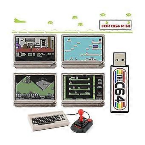 USB-stik Kompatibelt med C64 Mini Retro Spillekonsol Plug and Play USB-stik U Disk Spildisk med