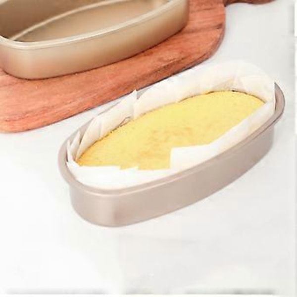 3 Delar Non-Stick Oval Form Kakform Cheesecake Limpa Brödform Bakplåt för Ugn och Bakning