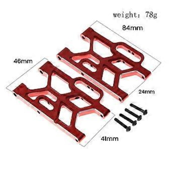 Frontfjæringsarm i aluminiumslegering ARA330789 for Arrma 1/8 Mojave Rc Bil Oppgradert Del Svart