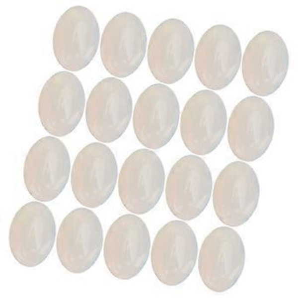 20 st Opal Oval Cabochon Stenar - Släta Flatback Pärlor för DIY Smyckestillverkning