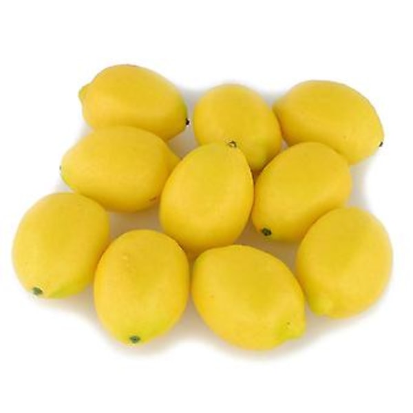 Falsk Frugt Hjemmesæt Rotte Kunstig Ligesom Gul Citron 10 stk. Se