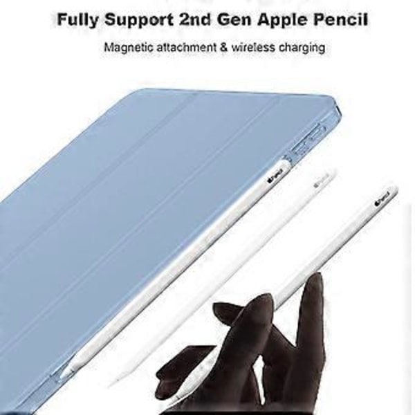 Lämplig för ipad10 generation mini6 skyddsfodral air4 hård botten mjuk kant ipad 10.2 skyddsfodral transparent botten vit isblå IPAD
