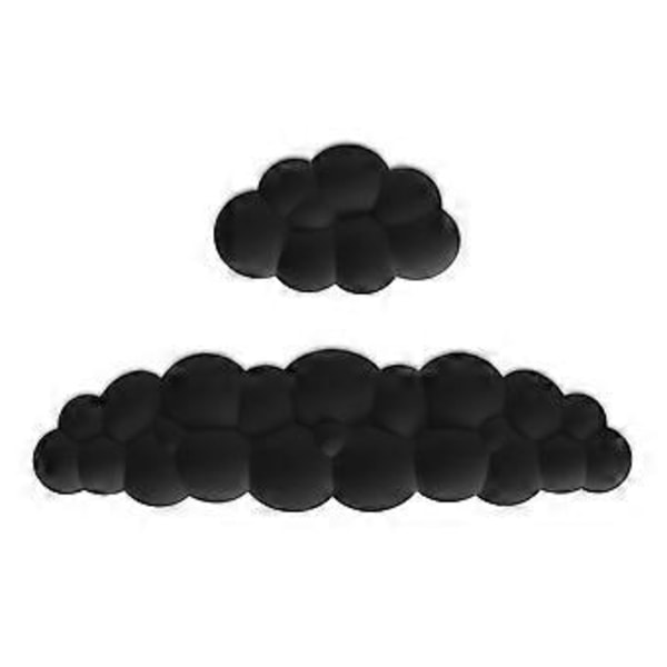 Moln Handledsstöd Kit Tangentbord Handledsstöd Mus Handledsstöd Memory Foam Handledsstöd för Tangentbord Mus Halkfri Svart
