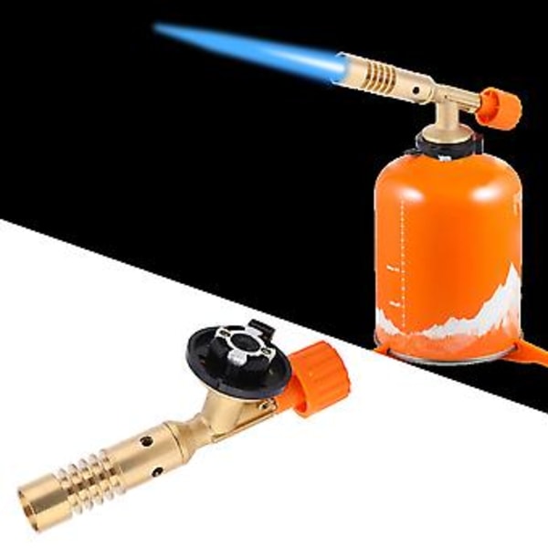Gasbrænder Tænding Flammekaster Blæselampe Flammepistol, Camping Madlavning Bagning Svejsning Værktøj, Justerbar Flamme, Sikkerhedslås, Genopfyldelig Butan, til Grill,