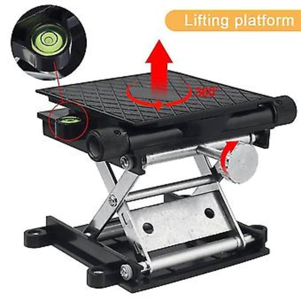 360° Roterande Aluminium Routerbord Träbearbetning Gravering Lab Lyftställ Rack Lyftplattform Trä