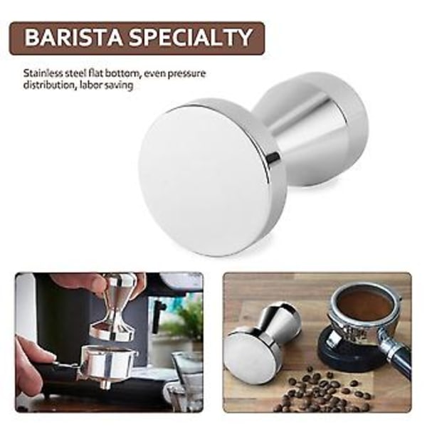 Kaffetamper i rustfritt stål Barista Espresso Tamper 49mm Base Kaffebønne Press