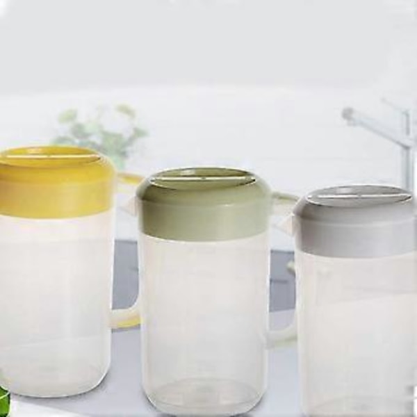 Plastkanne med håndtak, brukt til varmt og kaldt vann, iste og fruktdrikker, 2,5L (Grønn)